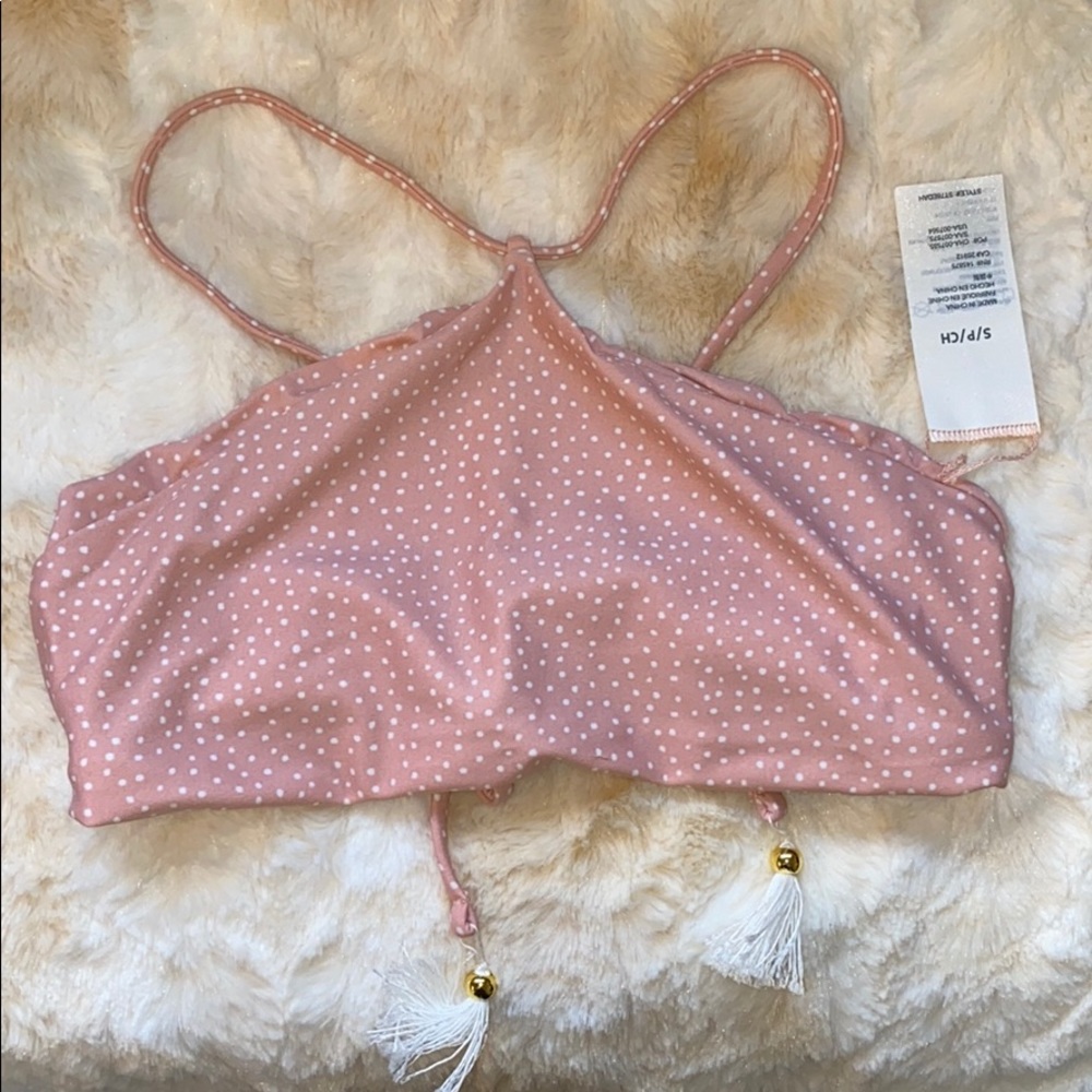 Amuse Society Dawn High Neck Swim Top Size Small - Picture 3 of 6